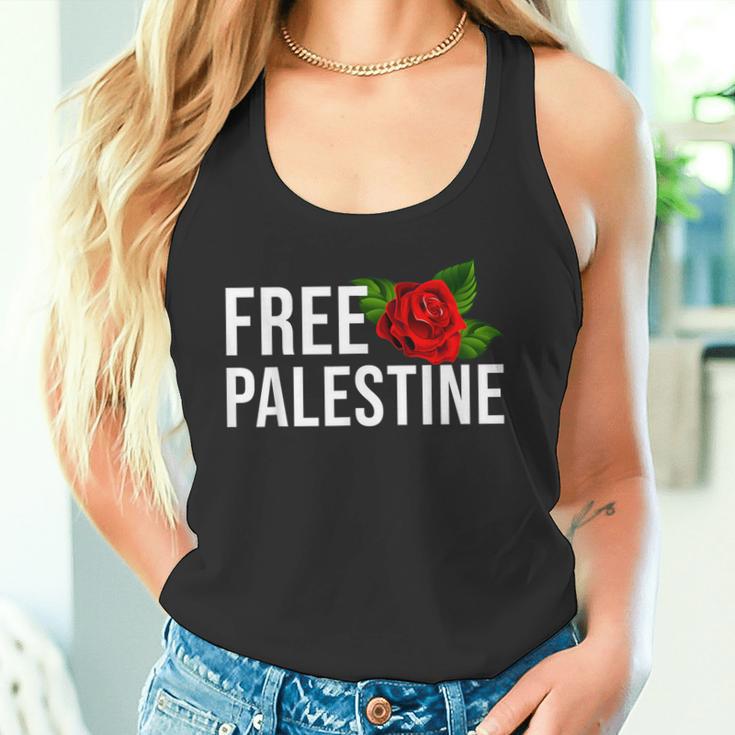 Palestine Free Palestine Free Gaza Palestine Flag Arabic タンクトップ