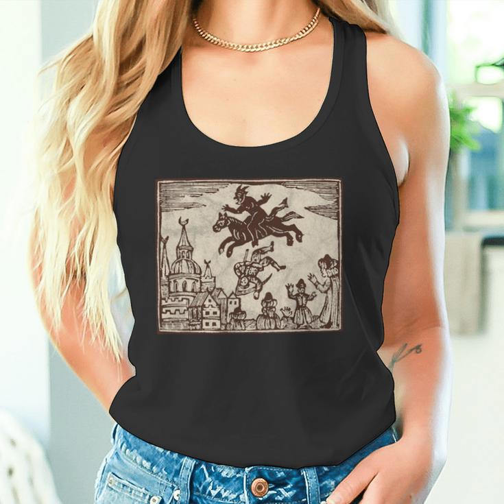 Satanic Occult Midnight Ride ゴスホラー 美的 木版画 長袖tシャツ タンクトップ