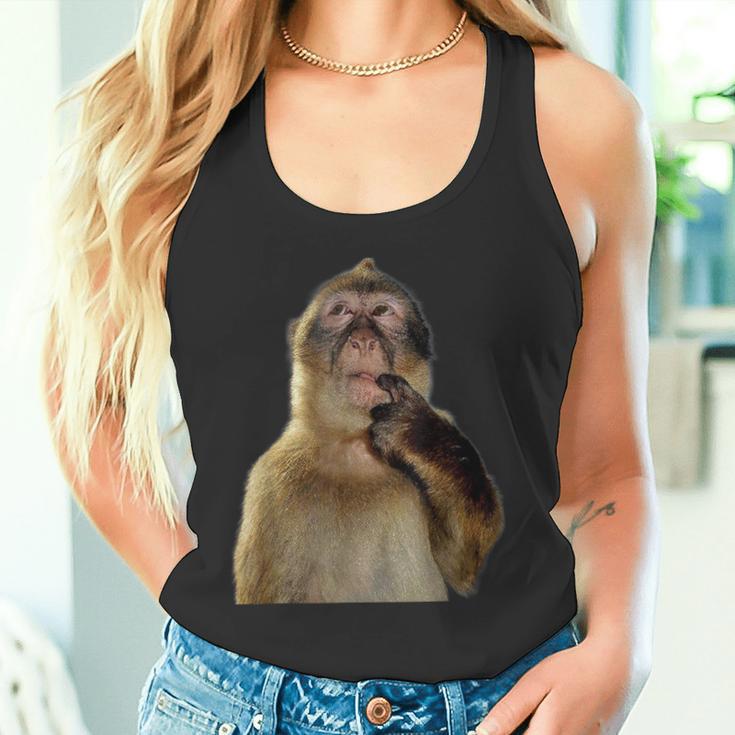 Thinking Monkey Meme タンクトップ