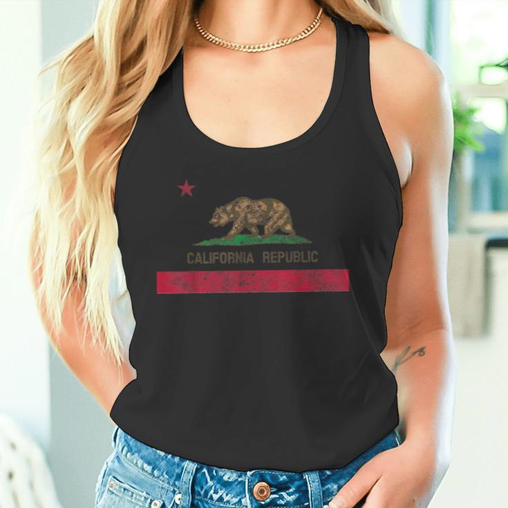 Vintage California Republic Flag ビンテージ・スタイルカリフォルニア共和国旗 タンクトップ