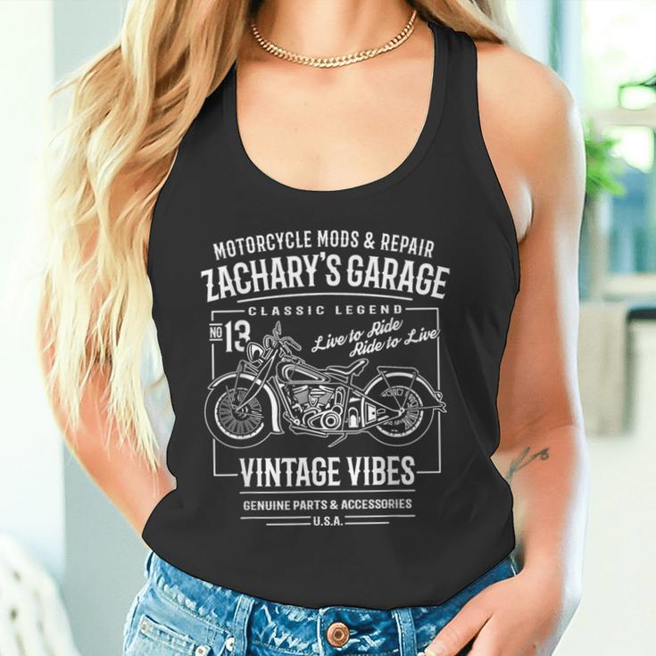 Zacharyのガレージバイクデザイン タンクトップ