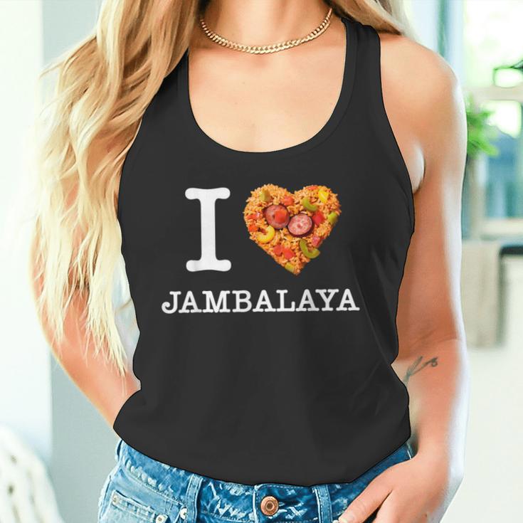 “I Love Jambalaya” のジャンバラヤ好き向けデザイン タンクトップ