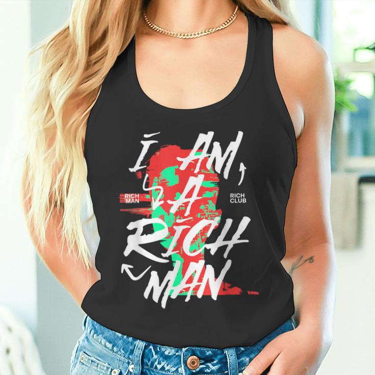 かわいいグラフィック「I Am A Rich Man」 タンクトップ
