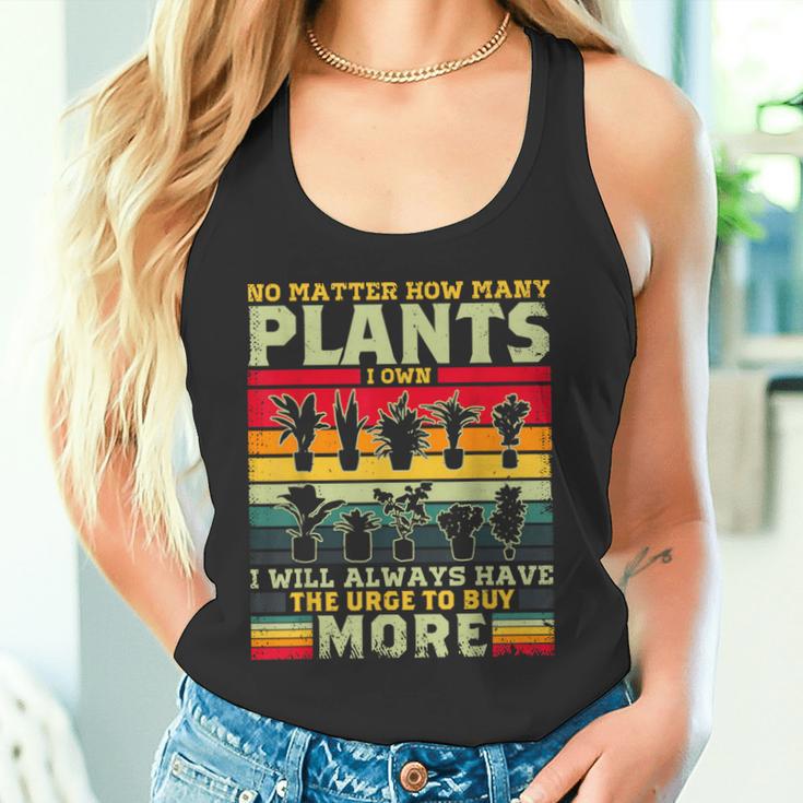 どんなに植物を所有していても、植物愛好家をもっと購入します タンクトップ