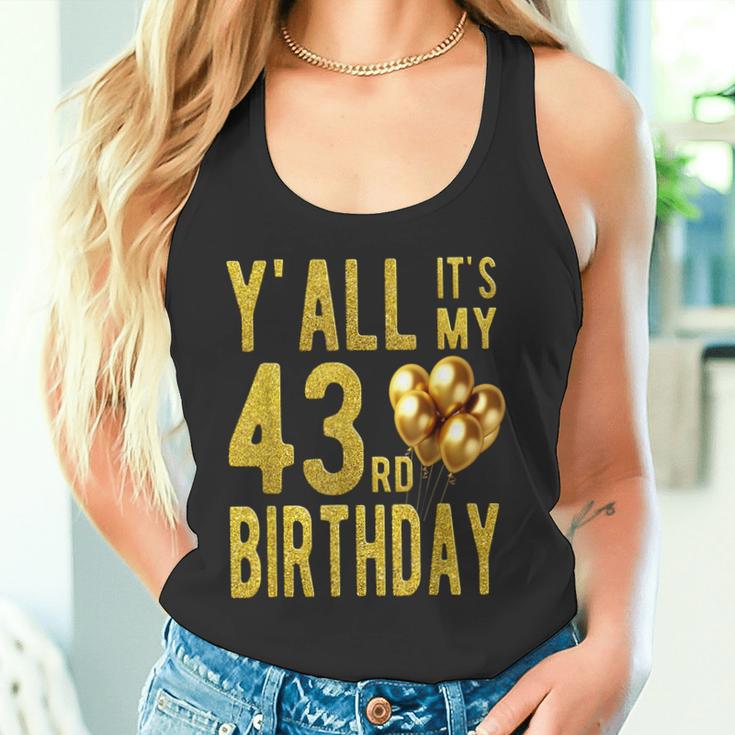 みんな私の43歳の誕生日面白いハッピー43歳の誕生日 タンクトップ