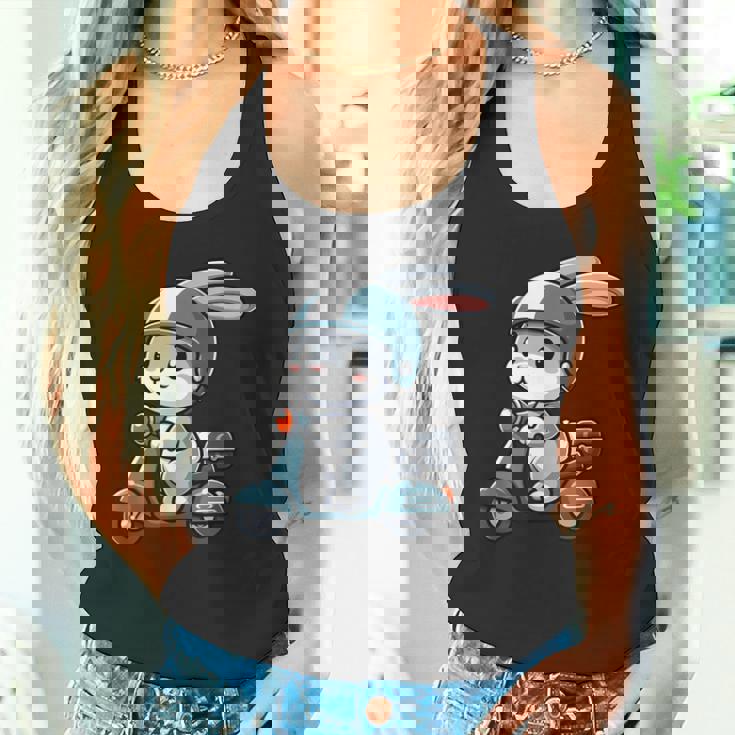 ウサギ スクーター ペット 面白い オートバイ タンクトップ