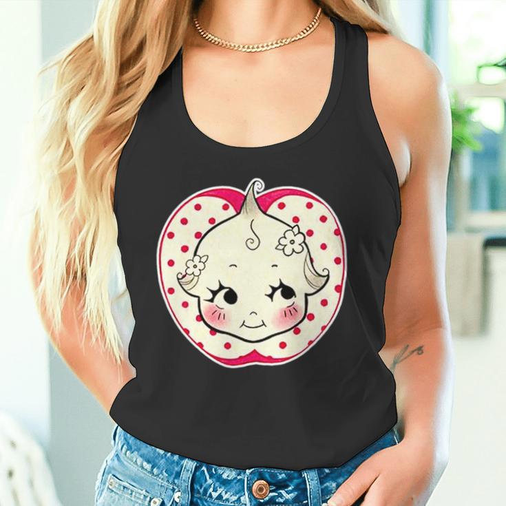 キューピー 赤ちゃん りんご 水玉 長袖tシャツ タンクトップ