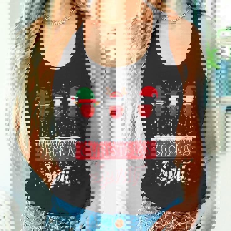 クリスマススピリット 赤ワイングラス サンタクロース エルフ トナカイ タンクトップ