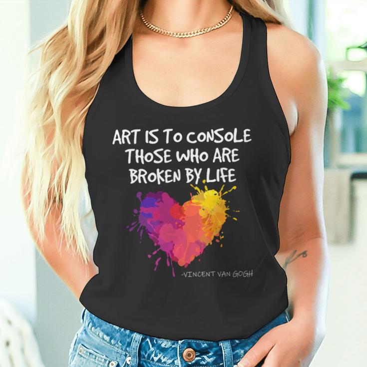ゴッホ アート引用 ブロークンライフ アーティスト インスピレーション ハート バイブ 長袖tシャツ タンクトップ