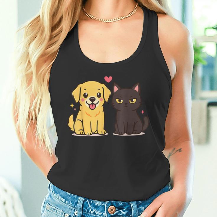 ゴールデンレトリバー ボーイフレンド 黒猫 Gf 面白い カップルギフト タンクトップ