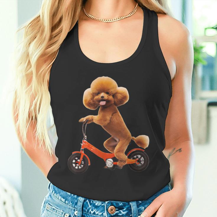 チャリで来た トイプードル 面白いtシャツ 犬 動物 メンズ グッズ かわいい おもしろ 面白い 服 ネタ タンクトップ