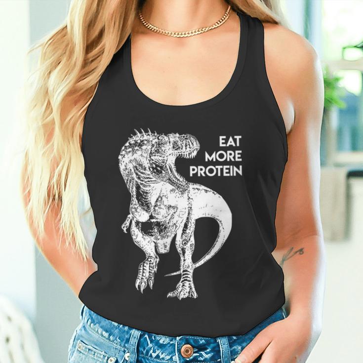 ハングリー・ダイナソー 肉食 肉食恐竜 Tレックスもっとタンパク質を食べる 高タンパク食 フィットネス 長袖tシャツ タンクトップ