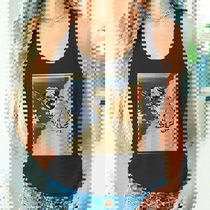 パグ 犬 面白いtシャツ イヌ 釣り メンズ おもしろ 面白い 服 おもしろグッズ 文字tシャツ ネタ 海釣り 川釣り タンクトップ