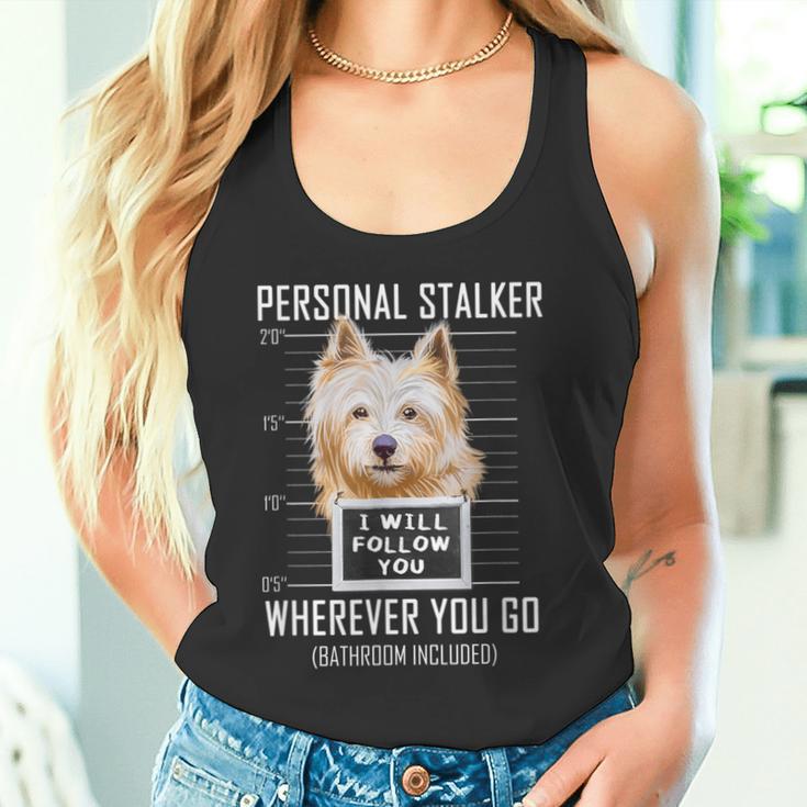 パーソナルストーカー犬ノーリッチテリア私はあなたに従います Norwich Terrier Dog タンクトップ