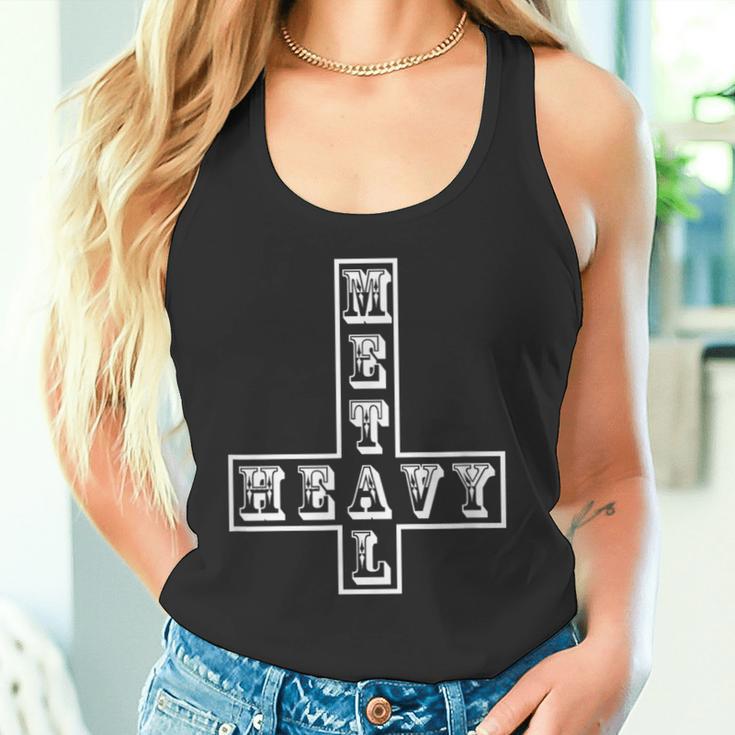 ヘビーメタル逆さま逆十字メタルヘッドサタン面白い Heavy Metal Inverted Crossatan タンクトップ