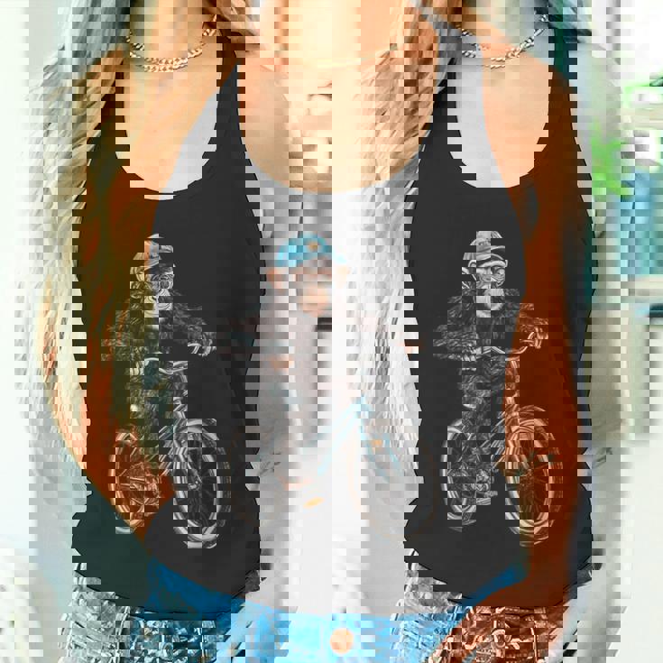 モンキー ライディング バイク ヴィンテージ 自転車 バイカー エイプ チンパンジー タンクトップ