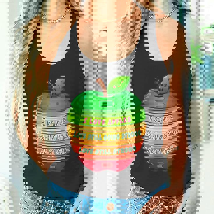 リンゴの力シリーズ リンゴのエネルギー リンゴ スライス 充電 バッテリー 残量 おもしろみ ユニーク タンクトップ