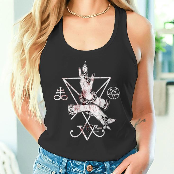 ルシファーの悪魔の紋章 五芒星とリヴァアタン十字架 長袖tシャツ タンクトップ