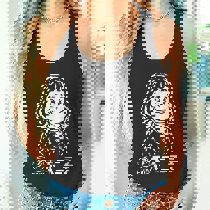 不二子 ペコちゃん風 レトロガール Fujiko 日本 アニメ パロディ タンクトップ