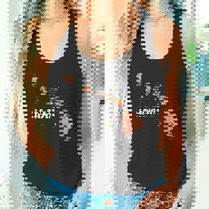 地図 ヴィンテージ お土産 ハワイ諸島 タンクトップ