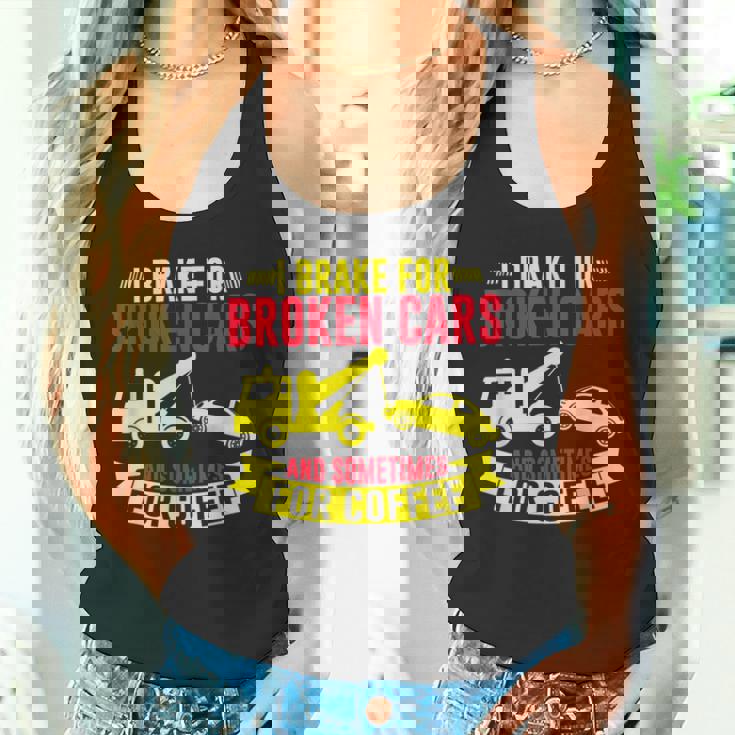 壊れた車や、時にはコーヒーレッカー車にもブレーキをかけます。 タンクトップ