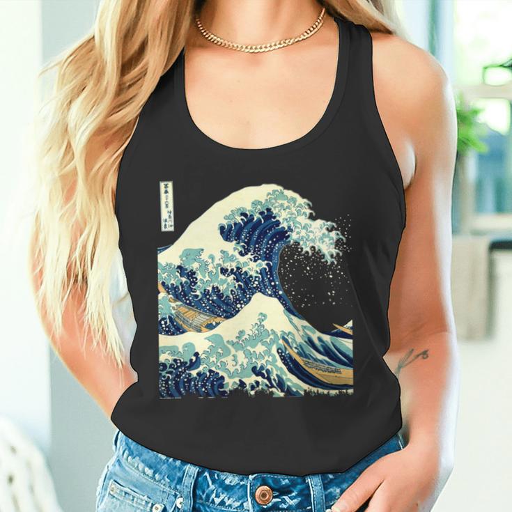 大波 葛飾北斎 名画 おしゃれ 長袖tシャツ タンクトップ