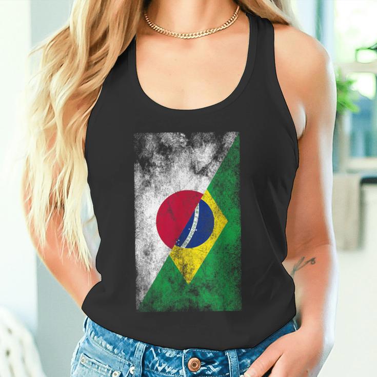 日本とブラジルの国旗 日本ブラジル人 タンクトップ