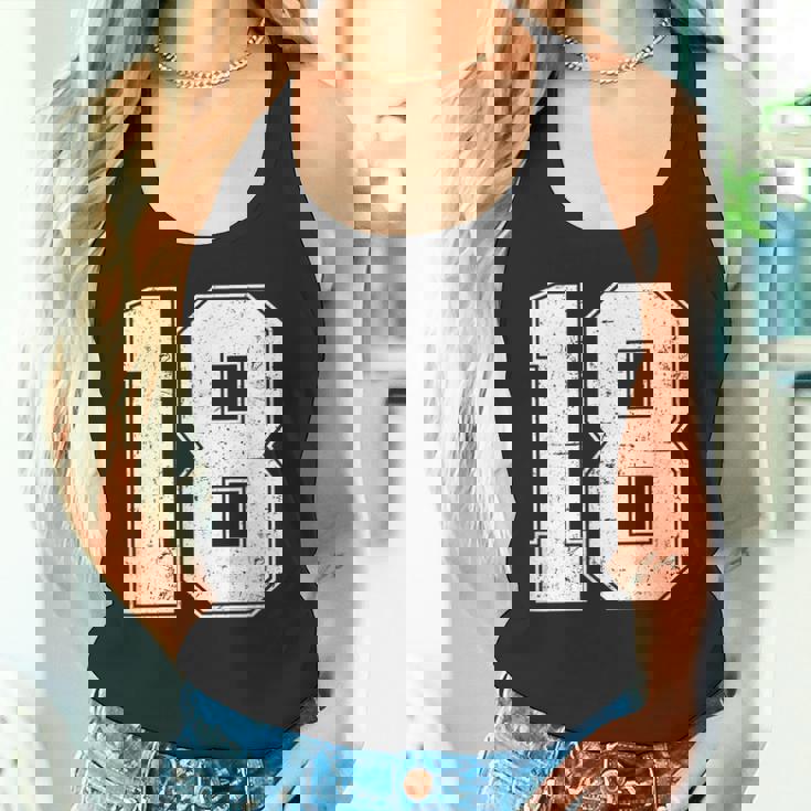 番号18シャツ、番号付き ヴィンテージ 18歳の誕生日 タンクトップ