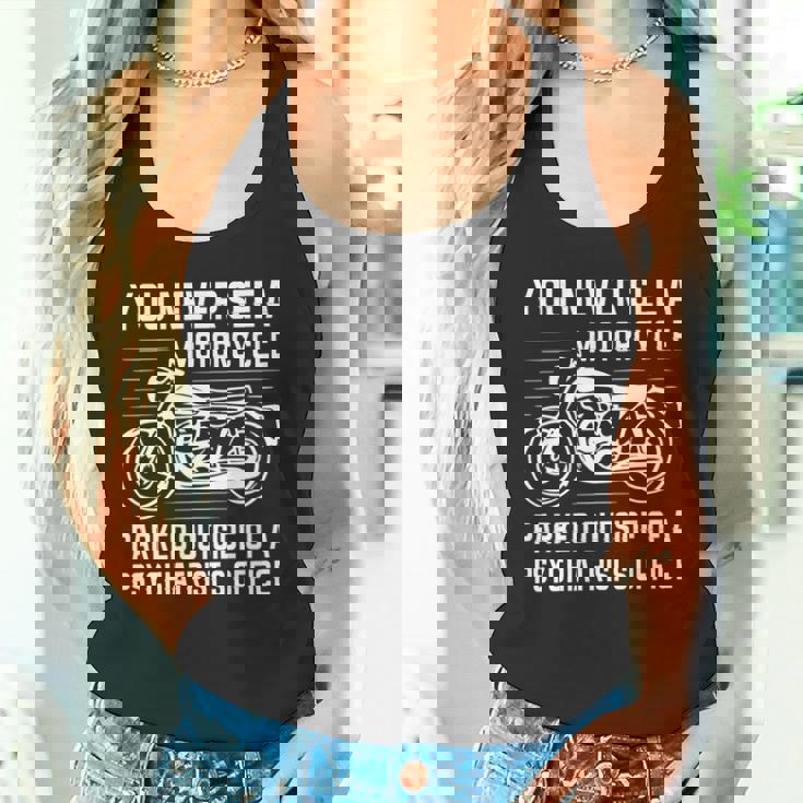 精神科医の外にバイクが停まっているのを見たことはありません 長袖tシャツ タンクトップ