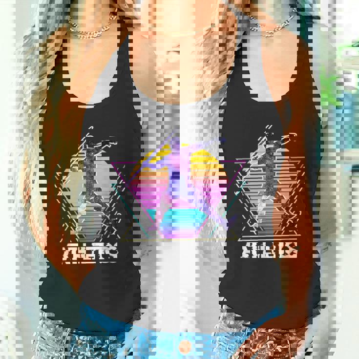 陸上競技 やり投げ スポーツ レトロ ヴィンテージaporwave 90 年代 タンクトップ