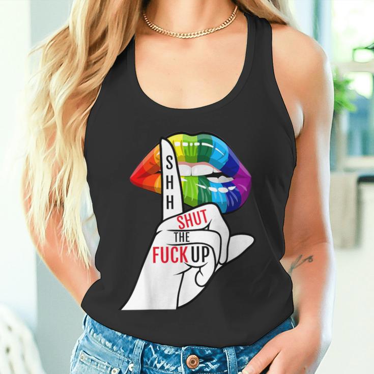 黙ってろよ Lgbtq タンクトップ