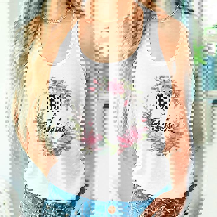 101歳＆ファビュラスフラワーパーティー 101歳の誕生日おめでとう 長袖tシャツ タンクトップ