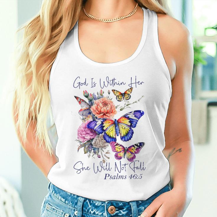God Is Within Her Faith 聖句 詩篇 タンクトップ