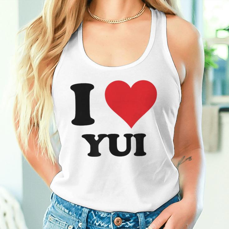 I Heart Yui ファーストネーム I Love パーソナライズ タンクトップ