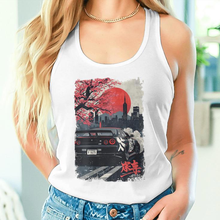 Jdm ドリフトレーシングカー 日本桜アート 背面 タンクトップ