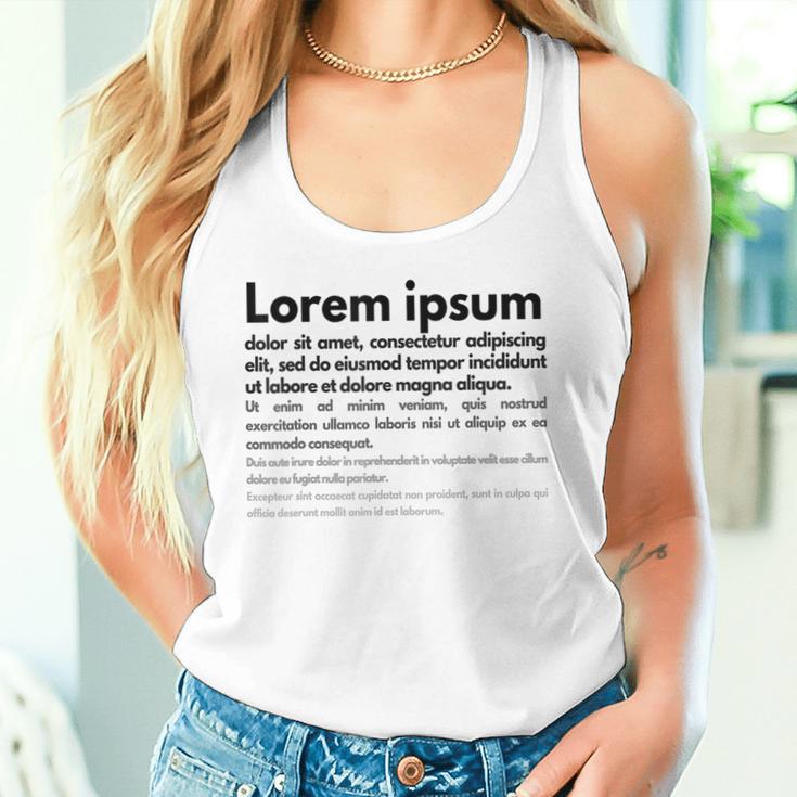 Lorem Ipsum タンクトップ
