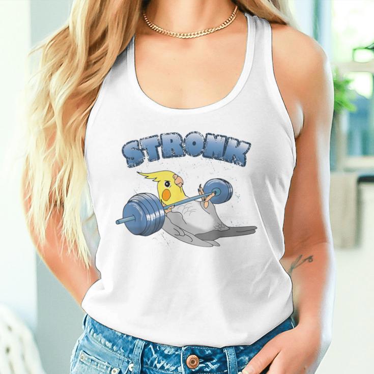 Stronk オカメインコ フィットネス オウム ワークアウト オカメインコ 鳥 ミーム タンクトップ