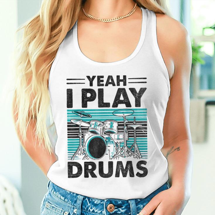 Yeah I Play Drums Drummer Play Drumming タンクトップ