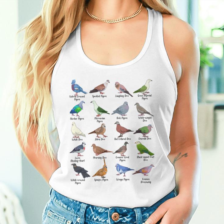 さまざまな種類のハト ハト 長袖tシャツ タンクトップ