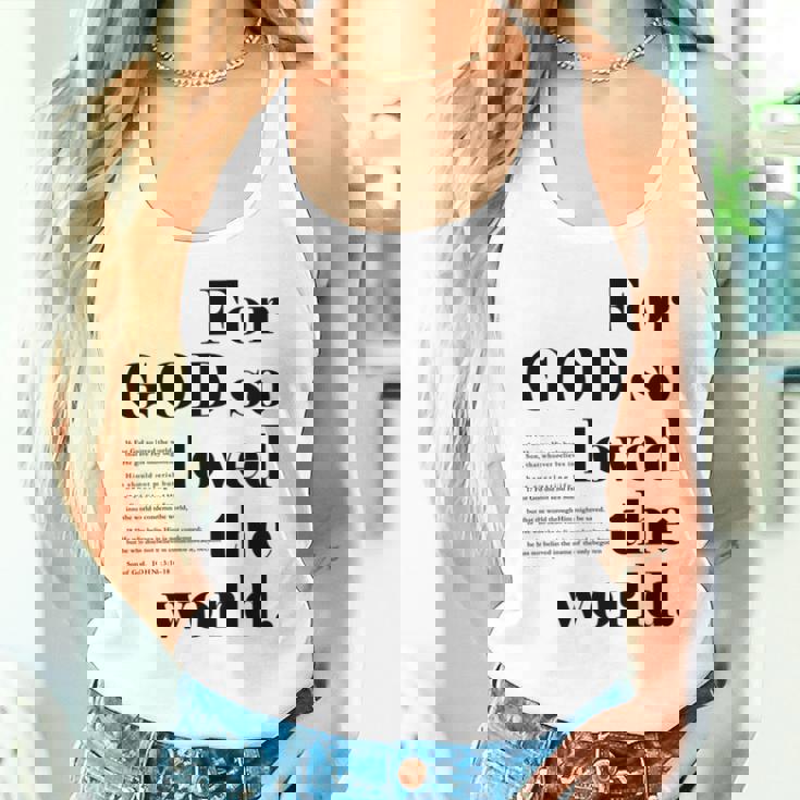 クリスチャン ジョン 3 16 18 Godo Loved The World 聖書の一節 長袖tシャツ タンクトップ