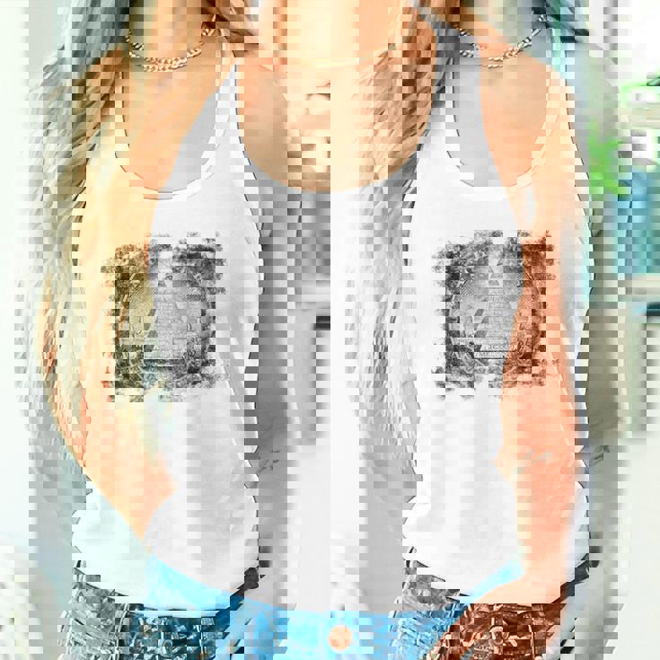 ヴィンテージ イルミナティ オールシーイング アイ ダラー フリーメイソン タンクトップ