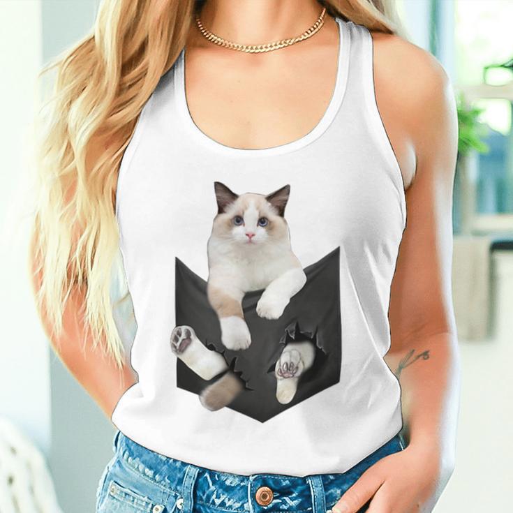 猫好き ラグドール 猫 ポケット入り タンクトップ