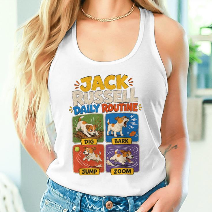 面白いジャックラッセル犬の日常的な贈り物。 タンクトップ