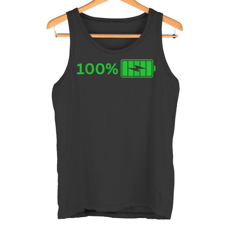 100バッテリー – 100バッテリー I おもしろい 高エネルギーパーセント タンクトップ