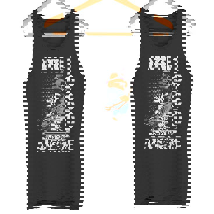 46Th Birthday Legends April 1980Intage 46 Years Old タンクトップ