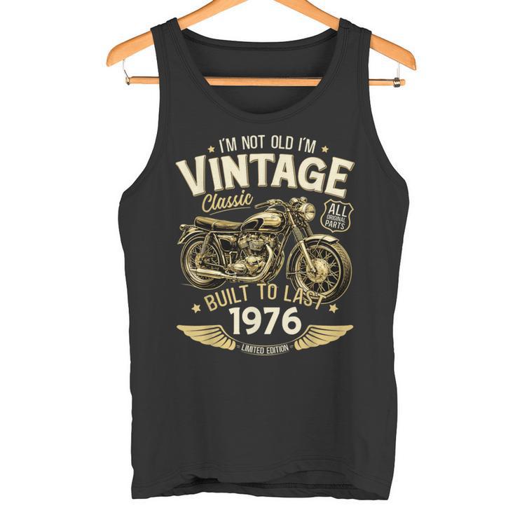 50 Cumpleaños Hombre Moto Biker Motero Intage 1976 Camiseta sin mangas