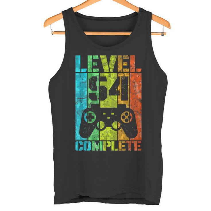 54º Cumpleaños Hombre Gamer Nivel Completo 54 Años Camiseta sin mangas