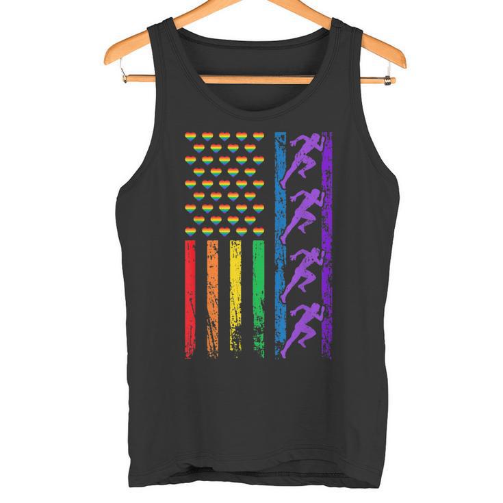 Americanports レインボーフラッグ Lgbt プライド 陸上競技 タンクトップ