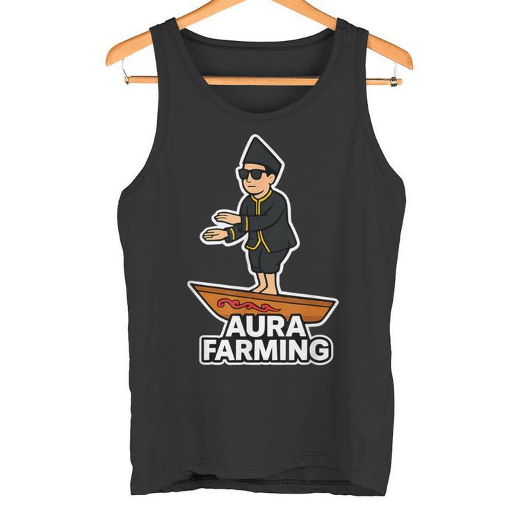 Aura Farming オーラ ウェーブ インドネシアボート ミーム エネルギー バイブ タンクトップ