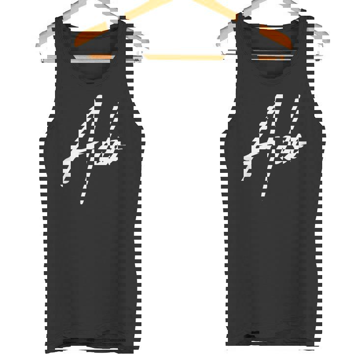 Beautiful Handwritten Font Ado Calligraphy タンクトップ